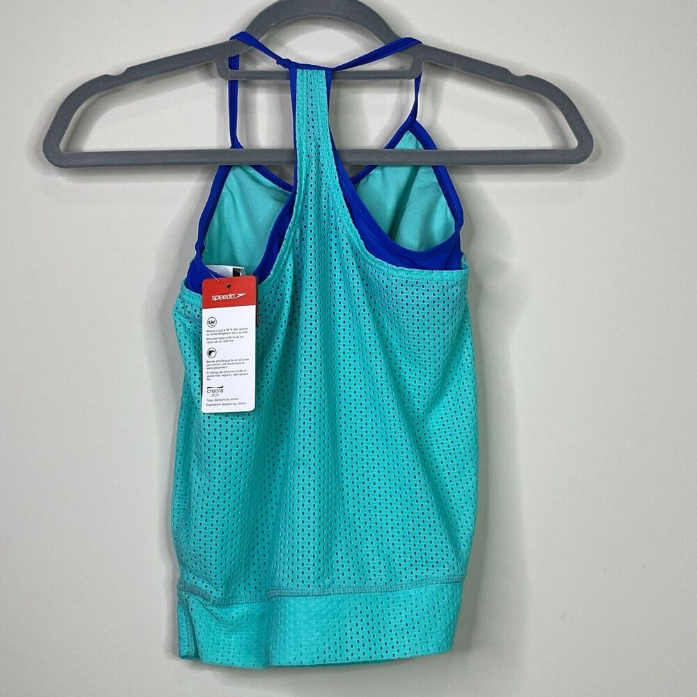 New Speedo Mesh Tankini Swim Top Youth Children's Girl's Size 8 - Picture 2 of 7